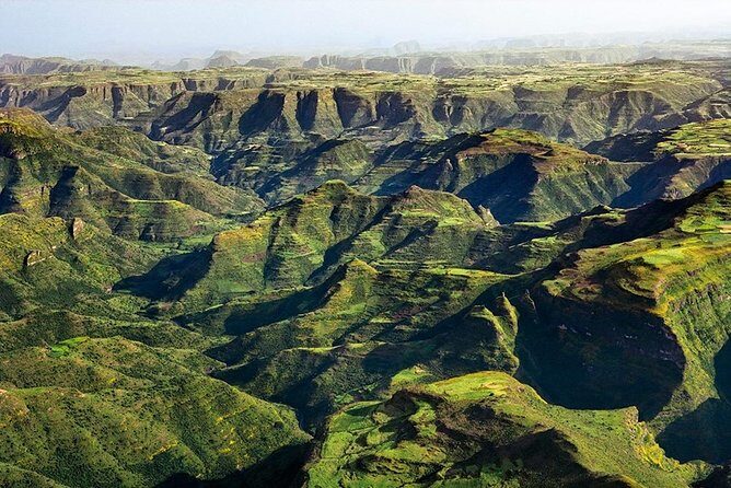 3 Days Simien Mountains Trekking - Day 2 to Geech via Jinbar waterfall: giant lobelia and a sunset plan
