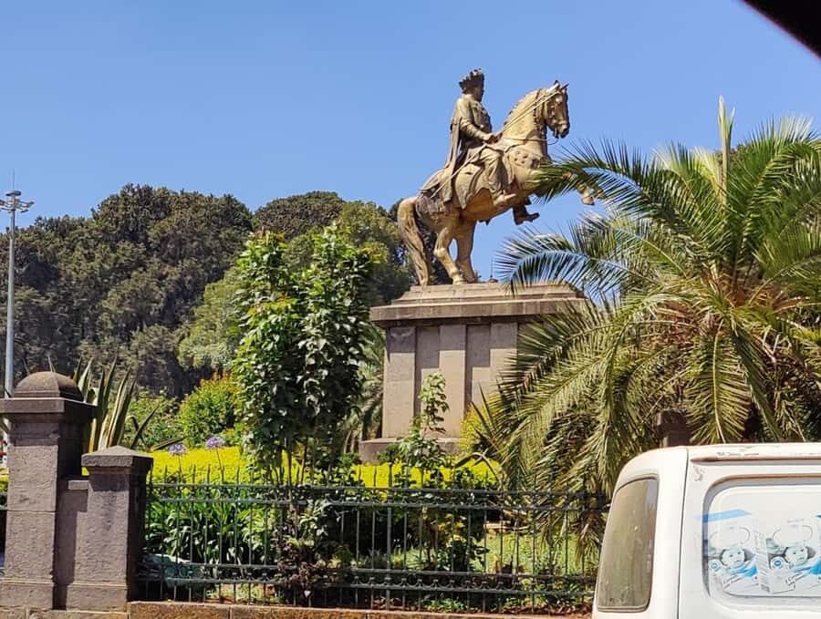 A guided tour of Addis Abeba that includes a city viewpoint - Entoto Mountain viewpoint: city from altitude, not from a postcard