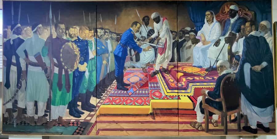 A guided tour of Addis Abeba that includes a city viewpoint - Shiromeda cloth market: traditional textiles you can actually read