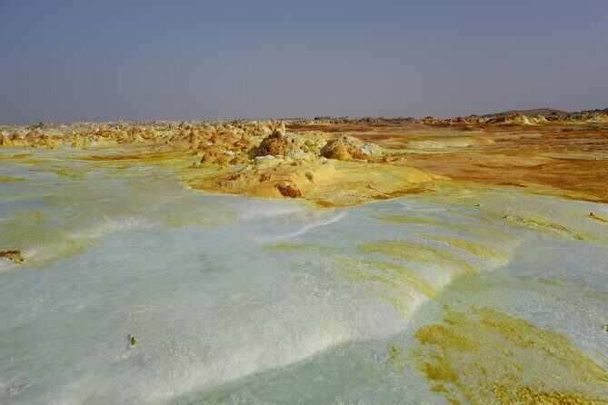Danakil Depression 4 days Tour - Day 2: Borele Ale ranges, Hamedela salt-miner town, and Lake Asale at sunset
